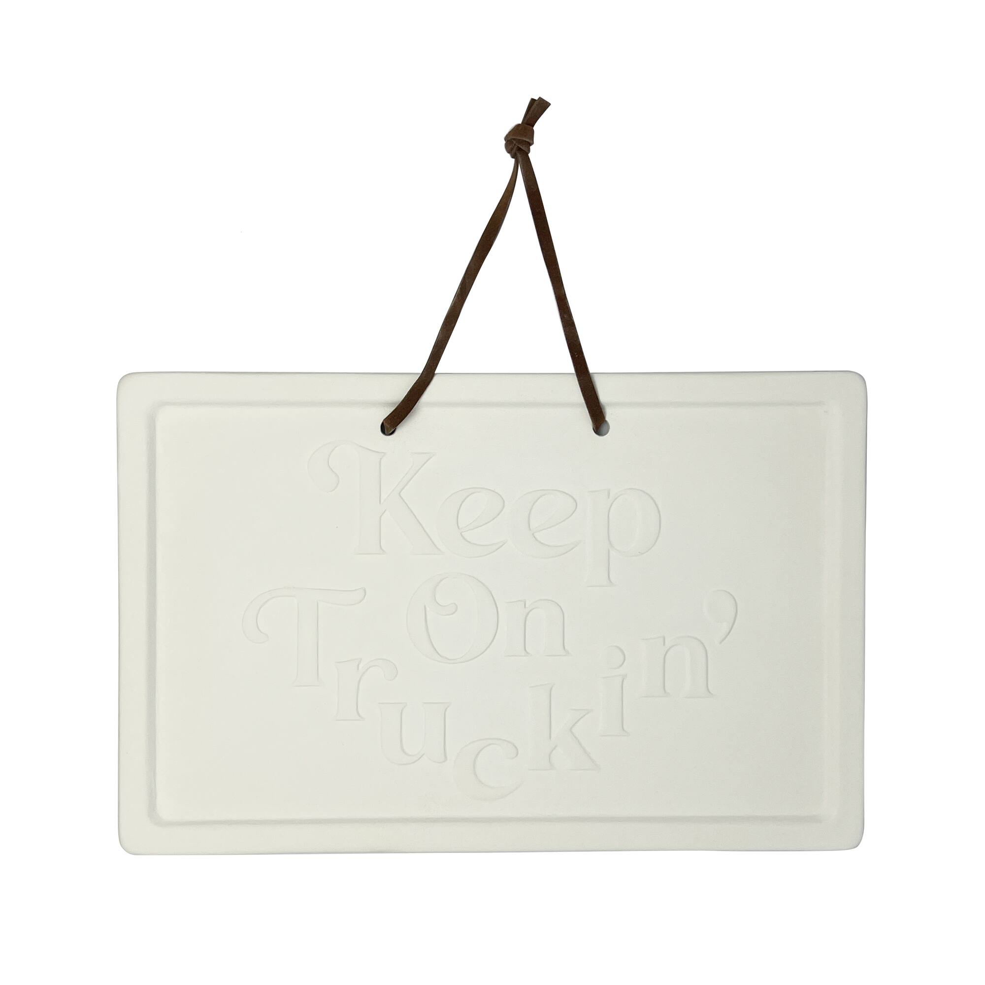 Jonathan Adler x Michaels 10" x 6.5" Keep on Truckin' DIY Ceramic Plaque